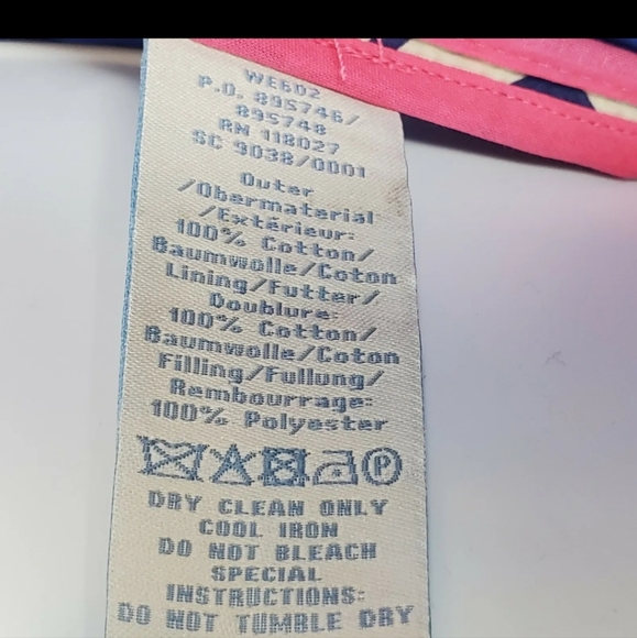 Quilted fringe Boden Ariana jacket. Blue and pink, size 6 - Picture 5 of 6